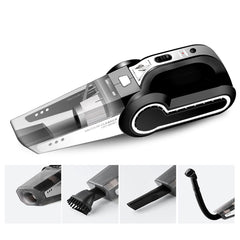 Portable Cordless Vacuum Cleaner with LED & Air Pump - Car & Home Use