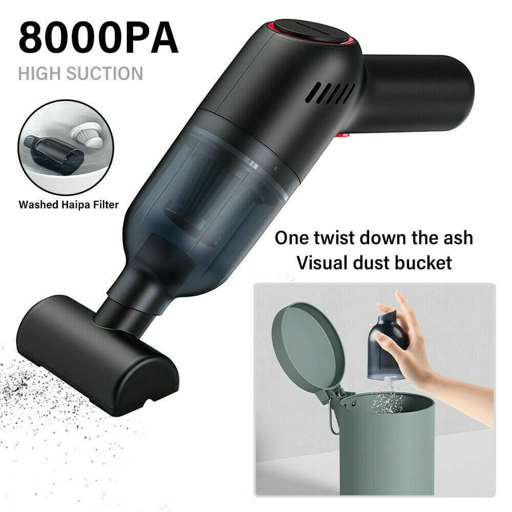 Strong Suction Cordless Car Vacuum Cleaner - Rechargeable Handheld