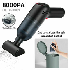 Strong Suction Cordless Car Vacuum Cleaner - Rechargeable Handheld