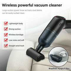 Strong Suction Cordless Car Vacuum Cleaner - Rechargeable Handheld