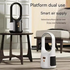 Bladeless Mini Standing Fan - Silent Rechargeable for Office Camping