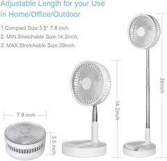 FOHOA 7200mAh Rechargeable Desk Fan - Freestanding Portable Design