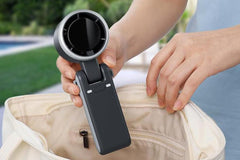 Black Portable Handheld Mini Turbo Fan 5-Speed Adjustable