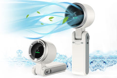 White Portable Handheld Mini Turbo Fan 5-Speed Adjustable
