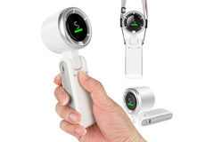 White Portable Handheld Mini Turbo Fan 5-Speed Adjustable