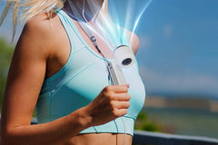 White Portable Handheld Mini Turbo Fan 5-Speed Adjustable