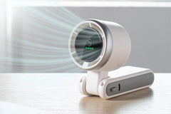 White Portable Handheld Mini Turbo Fan 5-Speed Adjustable