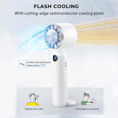 Mini Handheld Cooling Fan with Plate Rechargeable Neck Fan