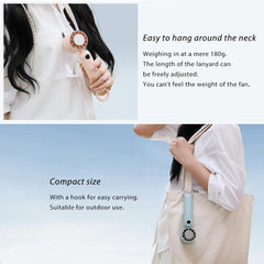 Mini Neck-Mounted Handheld Fan - Cooling Plate Rechargeable Design