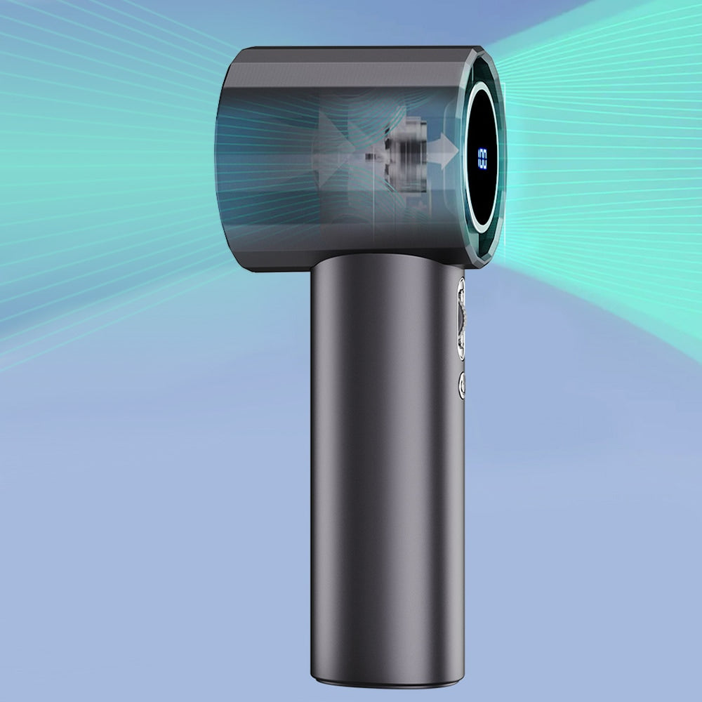 Mini Turbo Handheld Fan - Adjustable Speed Battery Operated