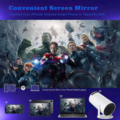 Mini LED Projector - Portable WiFi Android 1080P HDMI Support