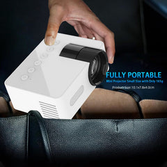 Mini Projector HD - Wireless Mobile Phone Projector for Home White