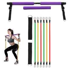 Portable Pilates Bar with Stretch Rope for Full Body Workouts