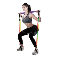 Portable Pilates Bar with Stretch Rope for Full Body Workouts