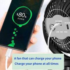Portable USB Clip-On Stroller Fan - 3-Speed Rechargeable with Flexible Tripod