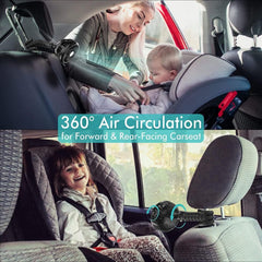 Portable USB Clip-On Stroller Fan - 3-Speed Rechargeable with Flexible Tripod