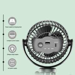 Portable USB Clip-On Stroller Fan - 3-Speed Rechargeable with Flexible Tripod