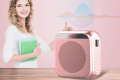 Rose Gold Voice Amplifier with Wired Mic - Rechargeable PA Speaker