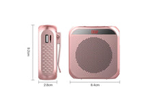 Rose Gold Voice Amplifier with Wired Mic - Rechargeable PA Speaker
