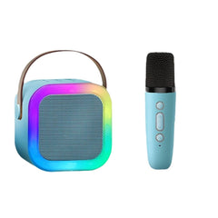Blue Portable Wireless Karaoke Machine with Microphone