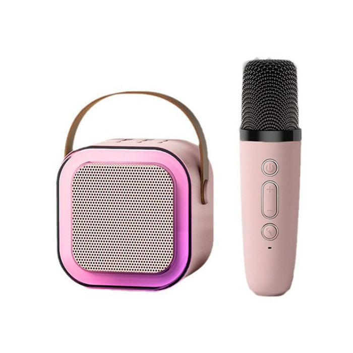 Pink Portable Wireless Karaoke Machine with Microphone