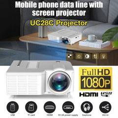 Projector USB Mini Media Player - Phone Connectable Home Use White