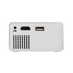 Mini Portable Cinema Projector - Compact LED for Movies Gaming White+Black