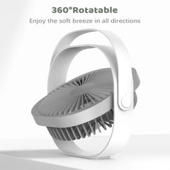 360? Rotatable USB Desktop Fan - Rechargeable 4000mAh Battery