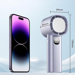 Slotlien 5000mAh Mini Handheld Fan - With Display, Night Light, Pocket Holder