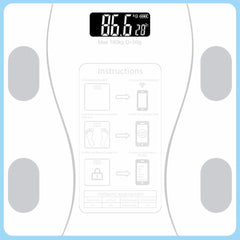 Smart Digital Bathroom Body Fat Scale 180KG Bluetooth