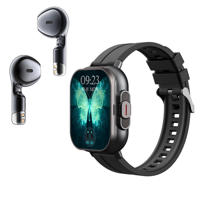 2-in-1 Smart Watch with Bluetooth Earbuds Heart Rate Tracker 2.01-Inch