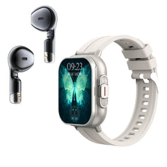 2-in-1 Smart Watch with Bluetooth Earbuds Heart Rate Tracker 2.01-Inch
