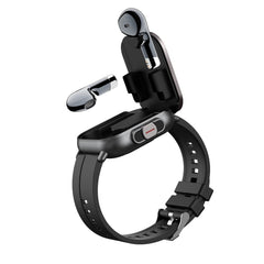 2-in-1 Smart Watch with Bluetooth Earbuds Heart Rate Tracker 2.01-Inch
