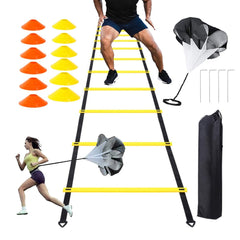 Speed Agility Ladder Set with Carry Bag for Football Footwork Training