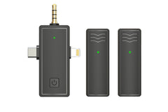 2-Piece Wireless Lavalier Mic Set - iPhone iPad Android Camera Style 1