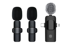 2-Piece Wireless Lavalier Mic Set - iPhone iPad Android Camera Style 2