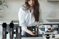 2-Piece Wireless Lavalier Mic Set - iPhone iPad Android Camera Style 2
