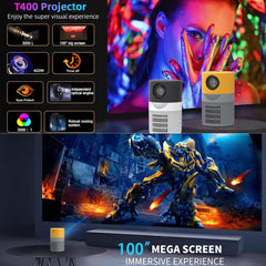 3000 Lumens Mini Projector with 100 Screen