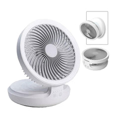 Foldable USB Table Fan with Hook - Portable Air Circulator for Bedroom