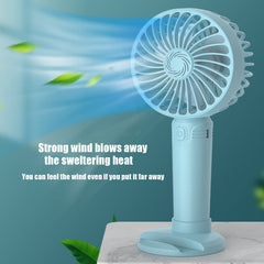 Blue Three-Blade Handheld Portable Fan