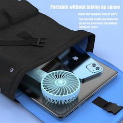 Blue Three-Blade Handheld Portable Fan