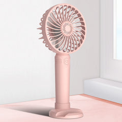 Pink Three-Blade Handheld Portable Fan