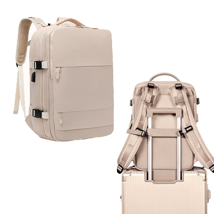 Water-Resistant Travel Laptop Backpack with Shoe Compartment