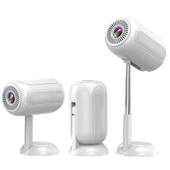 Android 11 4K Mini Projector - WiFi6 Gimbal Hidden Lift White