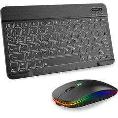Ultra-thin RGB Bluetooth Keyboard Mouse Combo for iPad