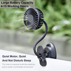 USB Clip Fan Rechargeable with Power Bank Function 3 Speeds