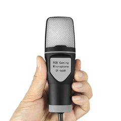 RGB USB Condenser Gaming Microphone with Tripod Stand