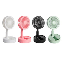 USB Foldable Telescopic Floor Fan - Rechargeable with 3 Speeds