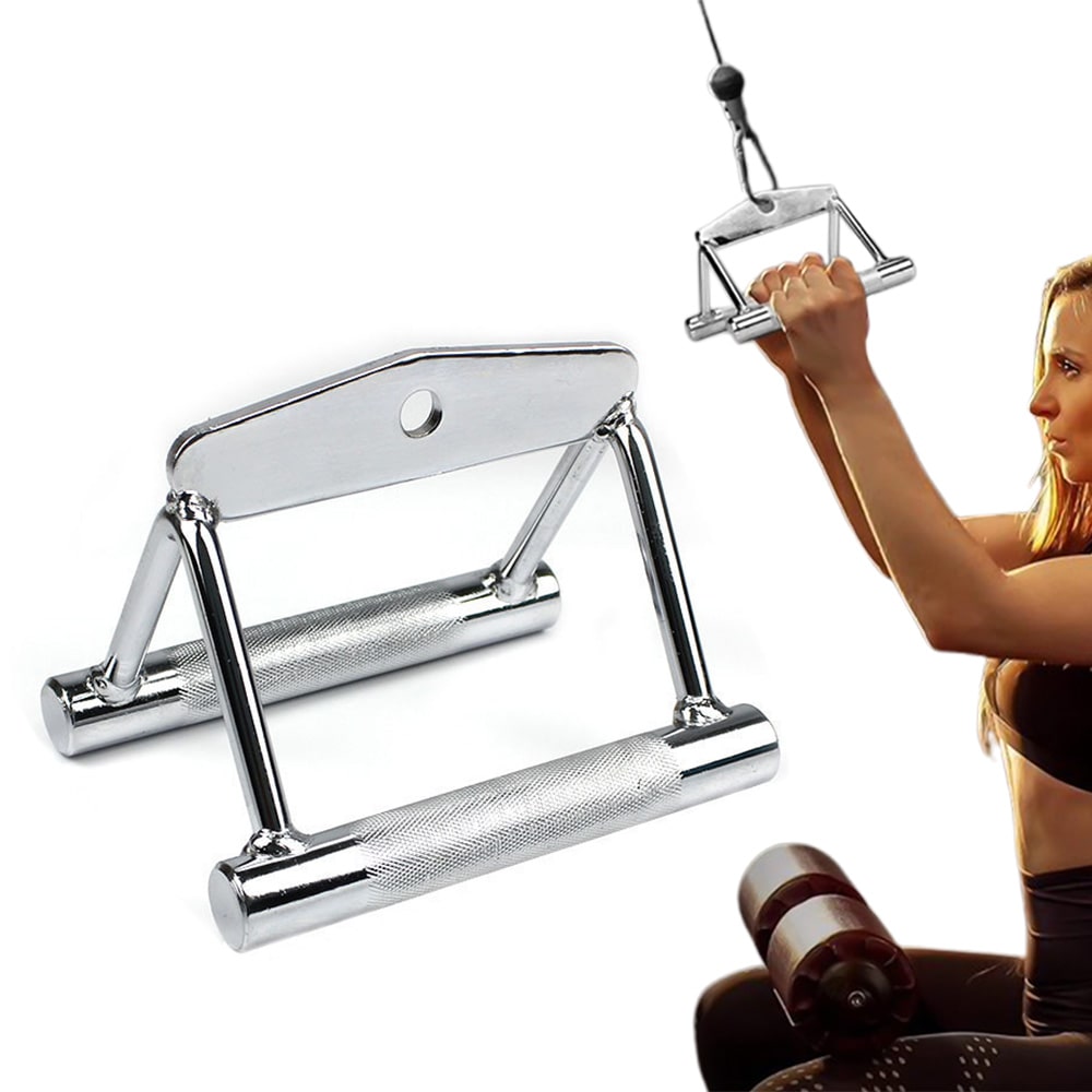 V-Grip Lat Pulldown Bar with Non-Slip Rubber Handle Attachment