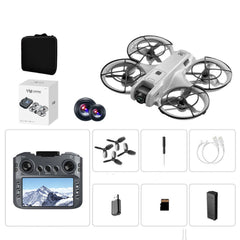 V666 8K Brushless Obstacle Avoidance Drone - Black 3 Battery